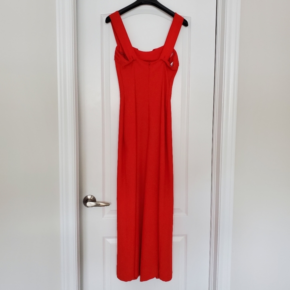 Vintage 1980s Wide Leg Red Jumpsuit - Picture 4 of 10